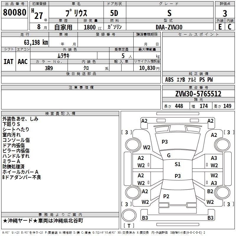 TOYOTA PRIUS 2015
